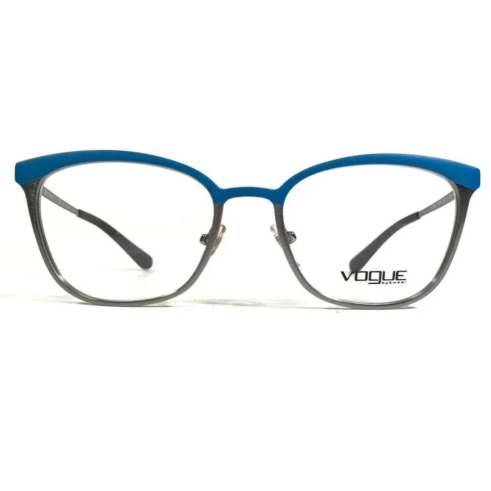 Vogue Eyeglasses Frames VO3999 998-S Blue Silver Square Full Rim 50-18-135